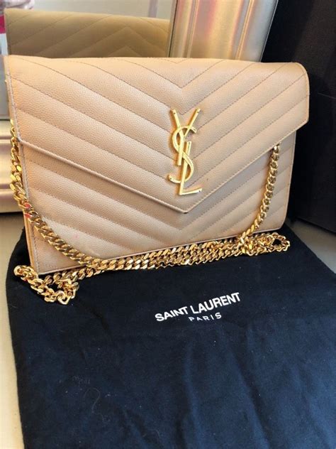 ysl double chain bag|YSL shoulder bag beige.